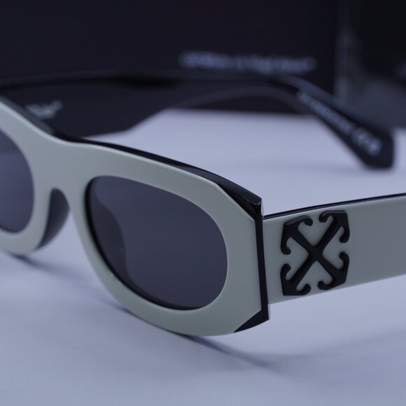Off-White ORLANDO Women Sunglasses White Black Grey Oval OERI13O ORLANDO 0107 Off-White ORLANDO Men Sunglasses White Black Grey Oval  main image 2